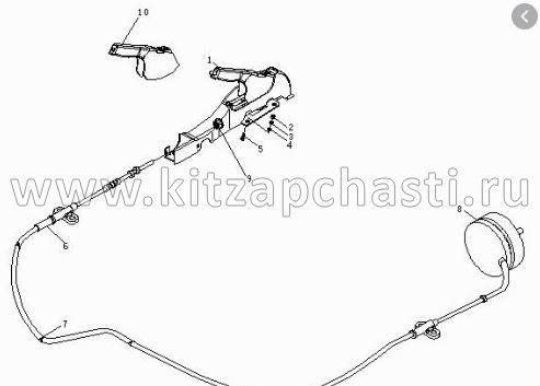 Рукоятка рычага стояночного тормоза BAW Fenix 1065 Евро 3 BP10653570002